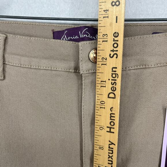GLORIA VANDERBILT Jeans 16 Amanda Tapered Heritage Fit Stretch Twill Brown NEW - Picture 12 of 15